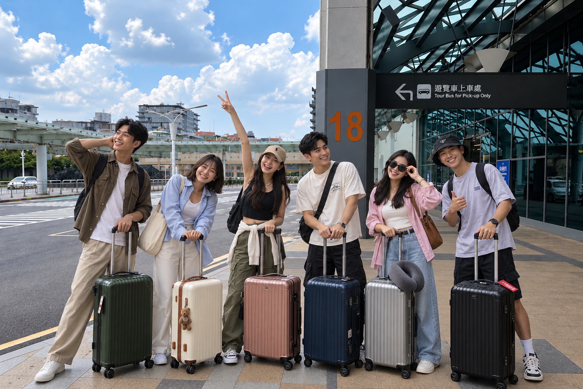 松山機場國際線 接機動線指引圖片